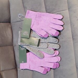 WILD FABLE GRAY AND PURPLE MITTEN SET. SET OF 3. NWT